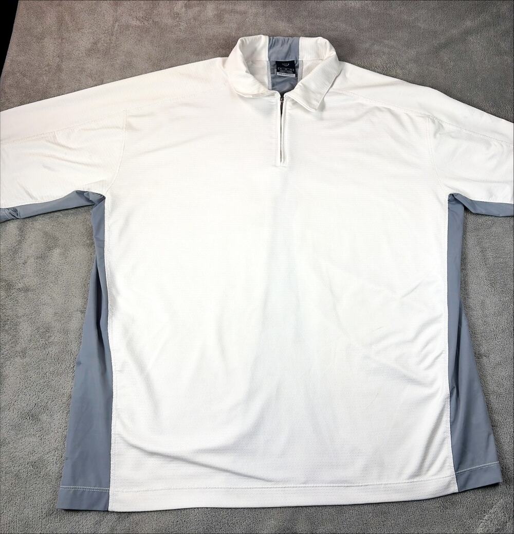 Vintage Nike Sphere React Shirt Mens XL White Gray 1/4 Zip Golf Made Taiwan 90s